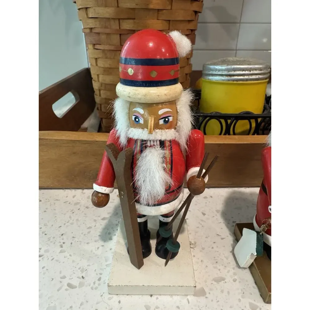 Lot of 4 Vintage 1999 Nutcracker Village Santa Ornaments May Dept Stores